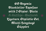 ED Begonia - Blackletter Typeface, a Blackletter Font by Emyself Design (Thumbnail 3 of 12)