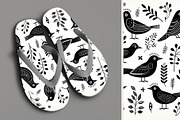 15 folk black bird wall art print, a Decorative Illustration by ARTOZEN DIGITAL (Thumbnail 9 of 12)