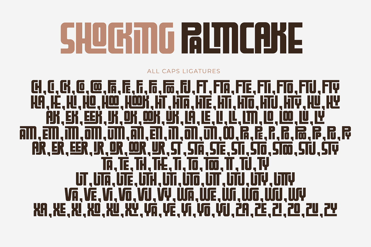 Shocking Palm Cake - Ligature Font, a Sans Serif Font by Airotype (Photo 13 of 14)