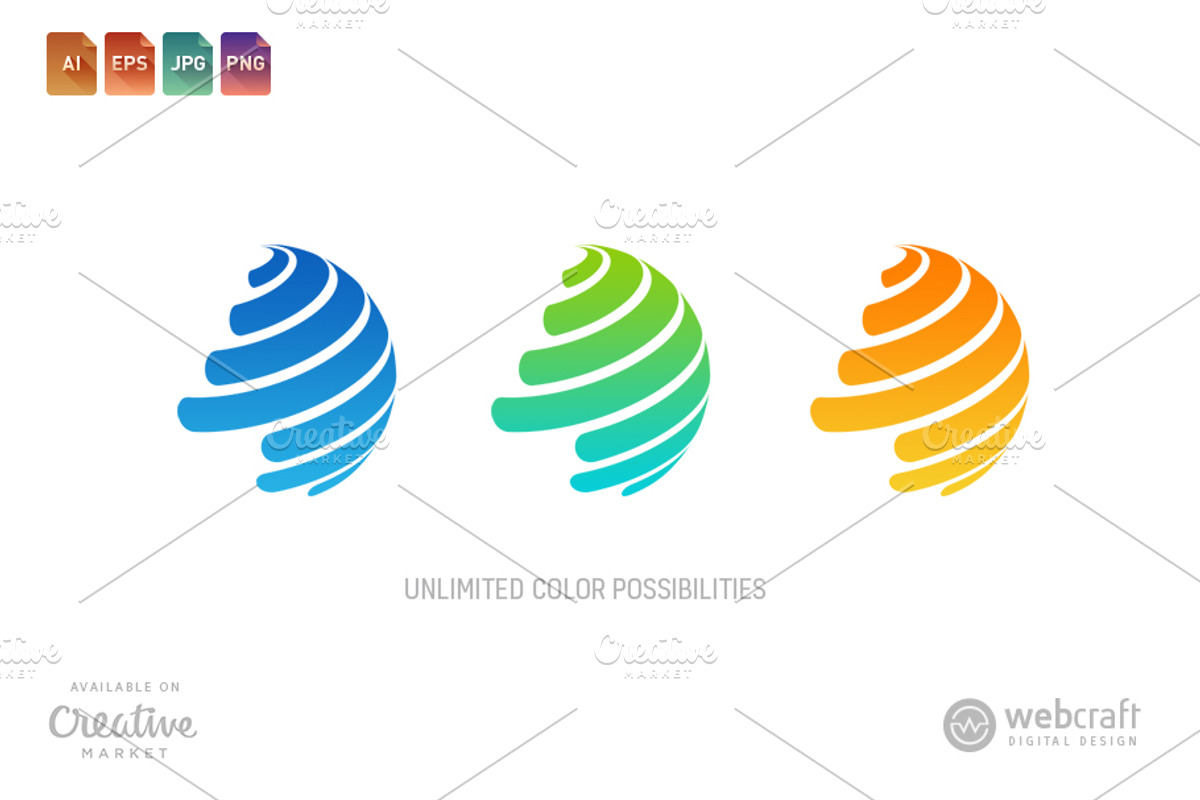 Global Planet Logo Template, a Branding & Logo Template by WebCraft (Photo 4 of 5)