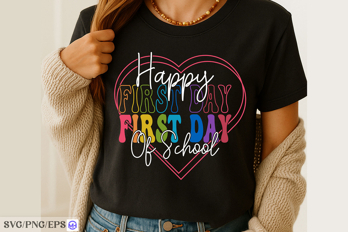 Happy First Day of School SVG, a Graphic by mh_arif (Photo 1 of 4)