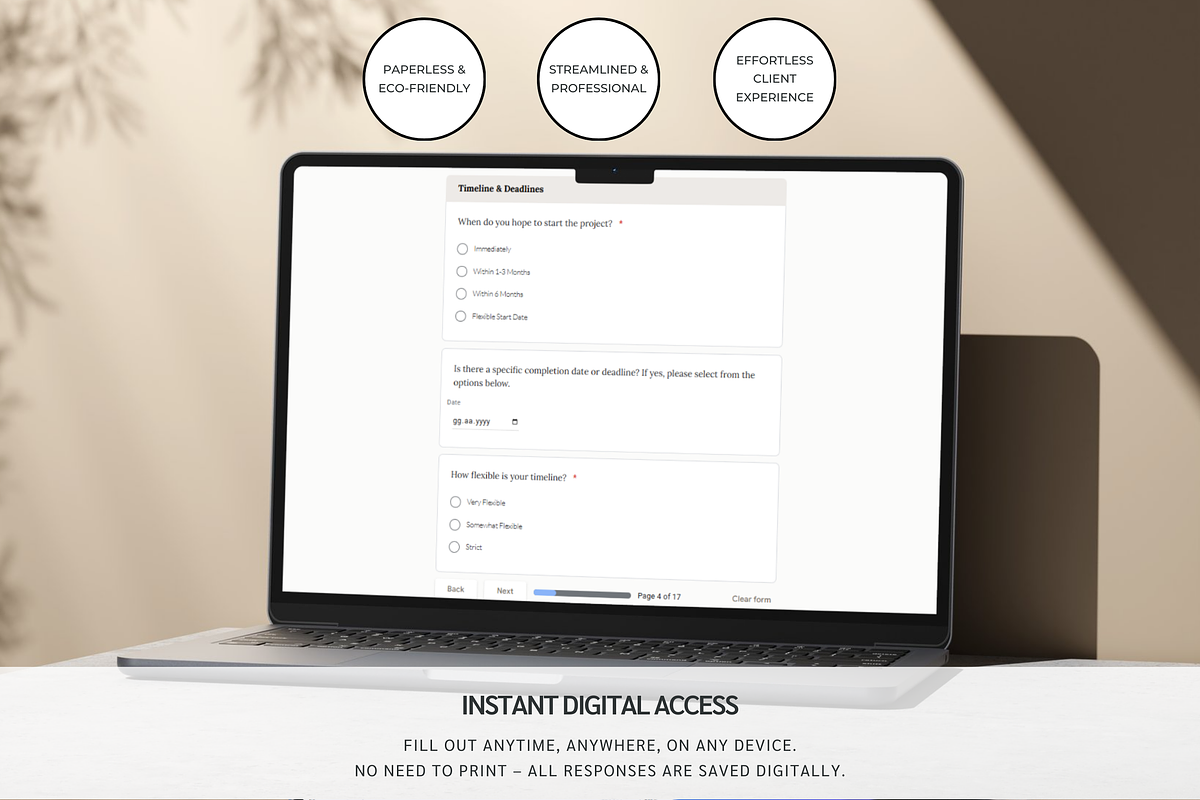 Interior Design Client Questionnaire, a Presentation Template by yesitisprintable (Photo 3 of 7)