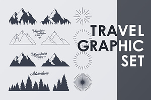 Travel graphic elements