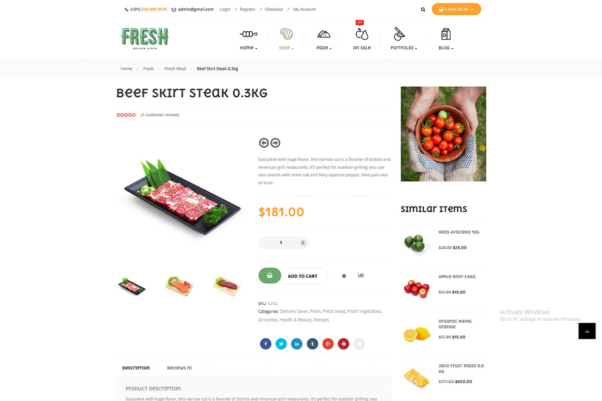 Pts Fresh -Food & Restaurant theme, a Bootstrap Template by Prestabrain (Photo 6 of 6)