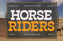 Horse Riders - Display Cowboy Font