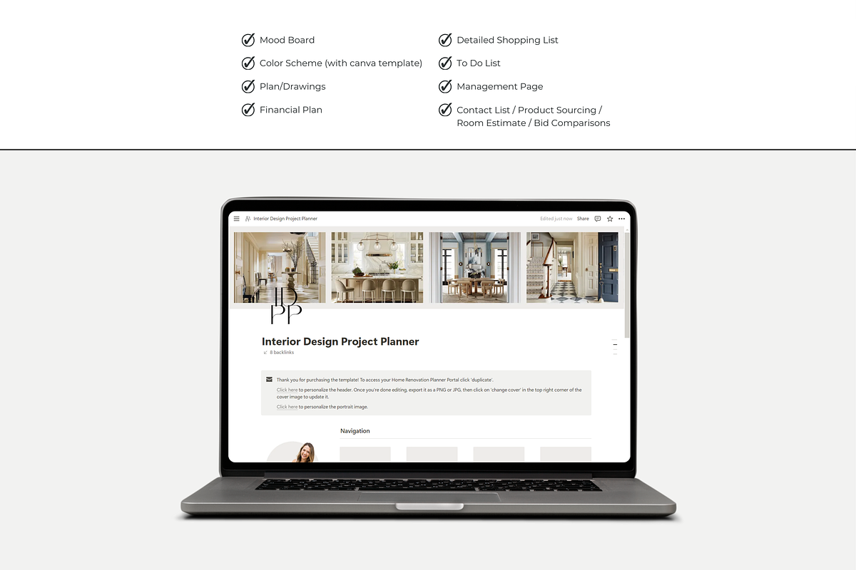Interior Designer Notion Planner, a Presentation Template by yesitisprintable (Photo 8 of 8)
