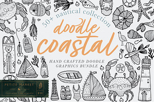 Coastal Hand Drawn Clip Art