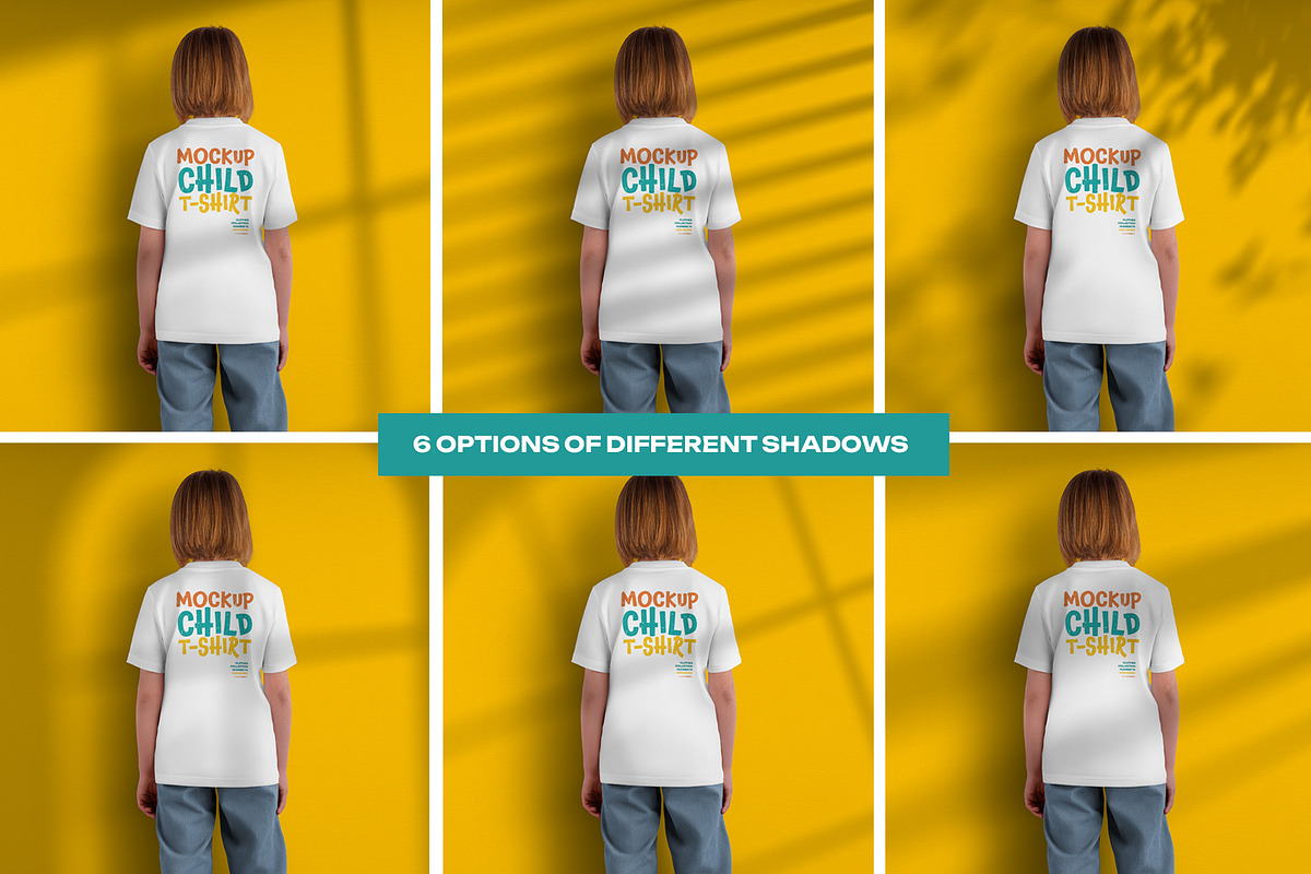8 Mockups of a Children's T-shirt, a Shirt Mockup by Grow Design Craft Studio (Photo 6 of 8)