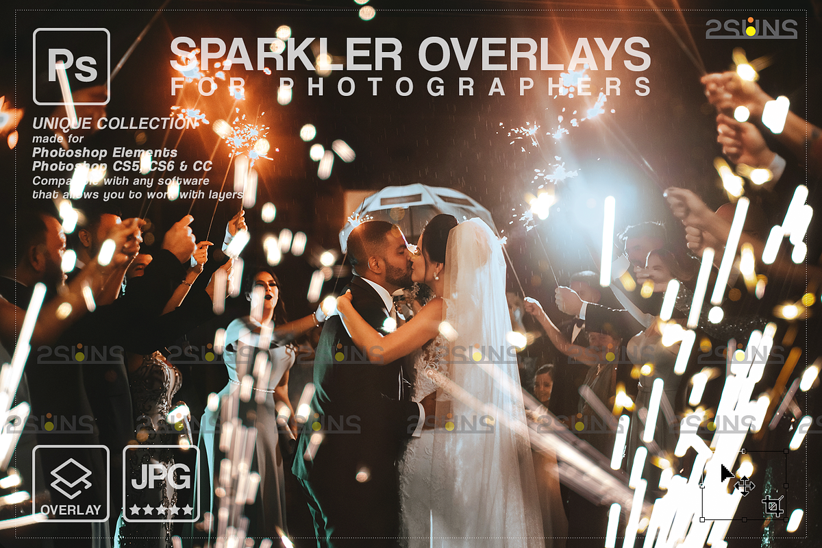 Sparkler overlay, Photoshop overlay, an Object Graphic by 2SUNS (Photo 1 of 9)