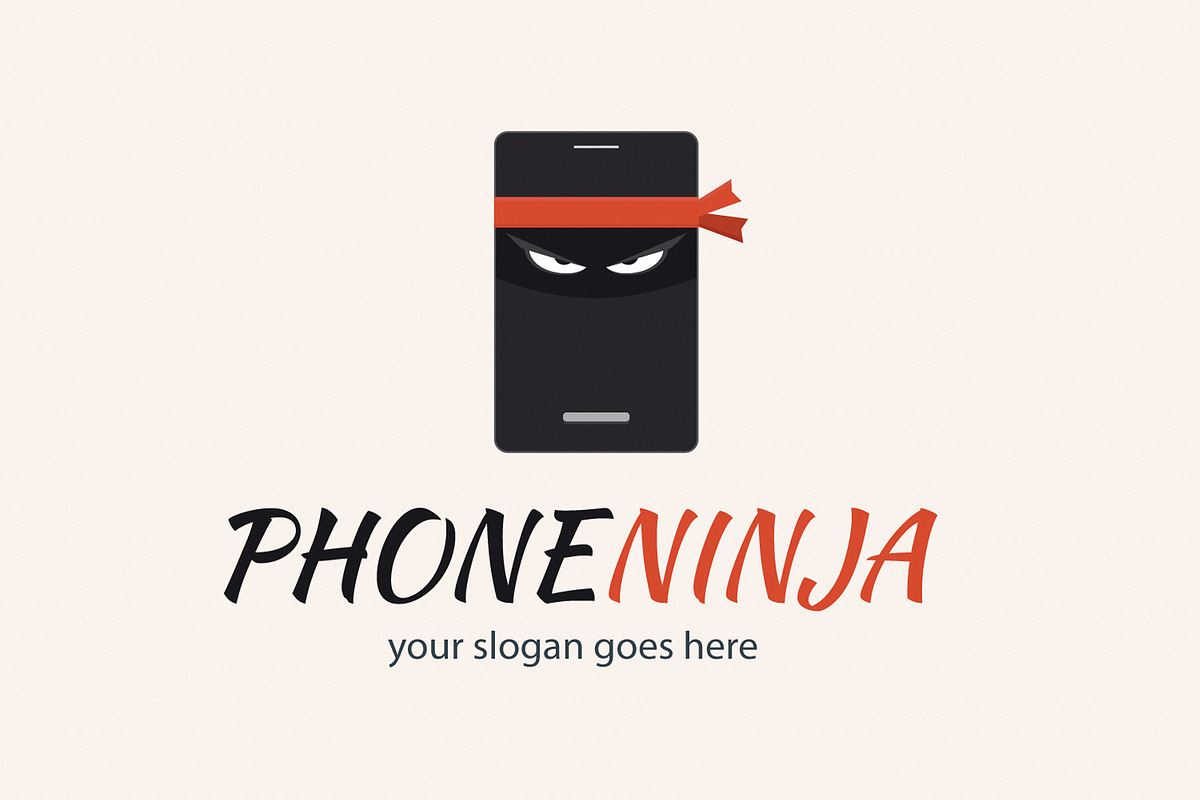 Phone Ninja Logo, a Branding & Logo Template by Sargatal (Photo 2 of 4)