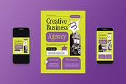 Green Creative Business Agency Flyer, a Flyer Template by Aiyari Graphic (Thumbnail 1 of 3)