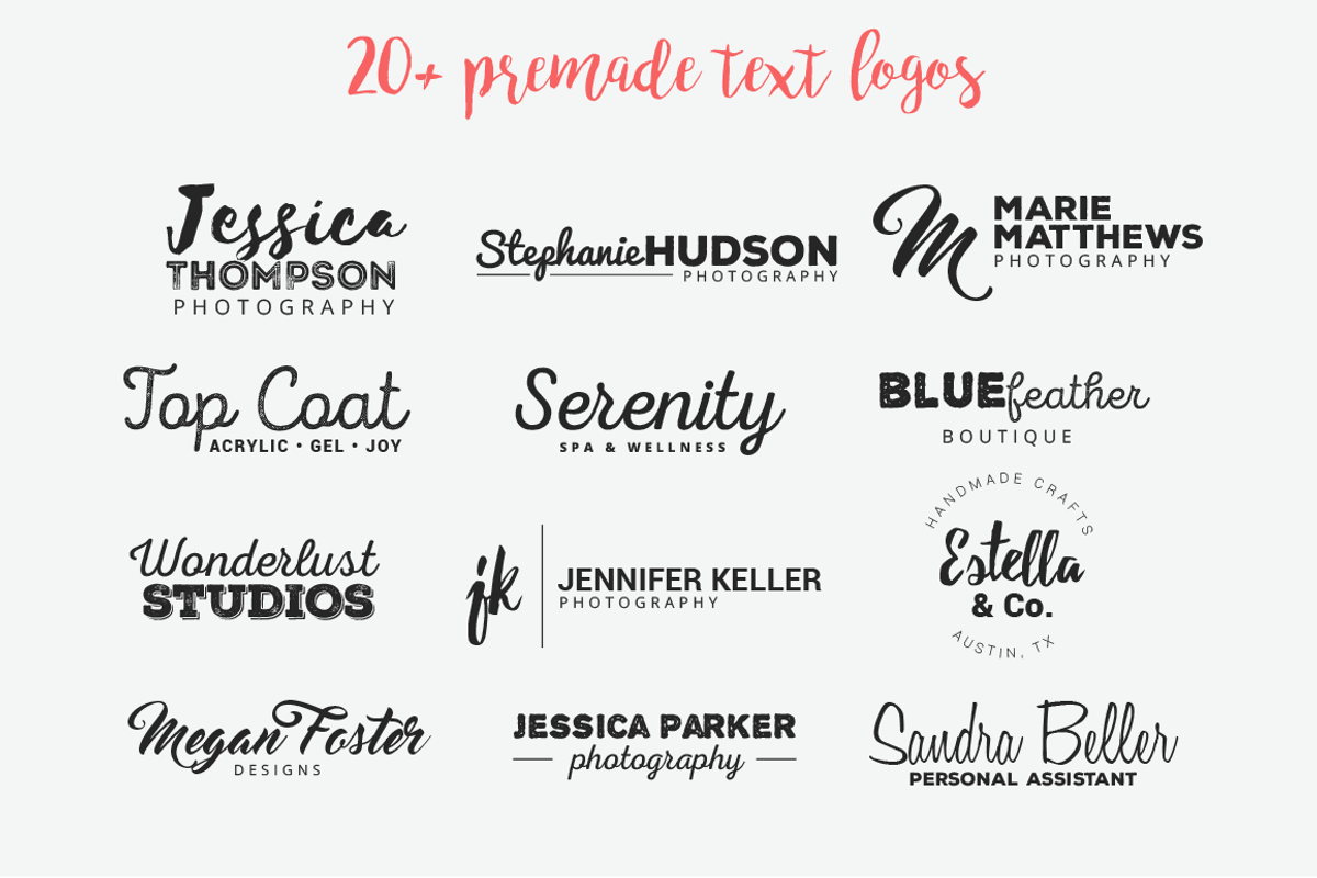 Big Hand Drawn Logo Kit, a Branding & Logo Template by Brandi Lea Designs (Photo 25 of 32)