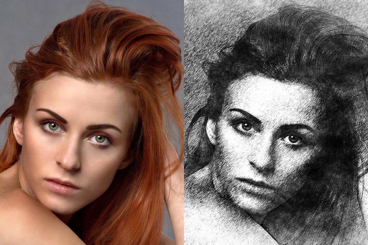 Pencil Sketch Photo Effect Photoshop, a Layer Style Add-On by liptouse (Photo 5 of 9)