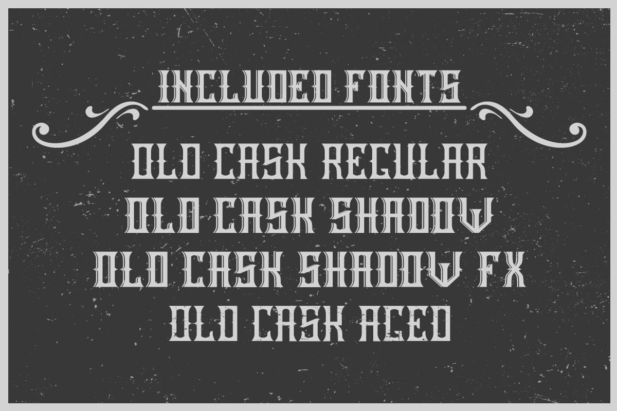 Handcrafted Old Cask label font preview 5