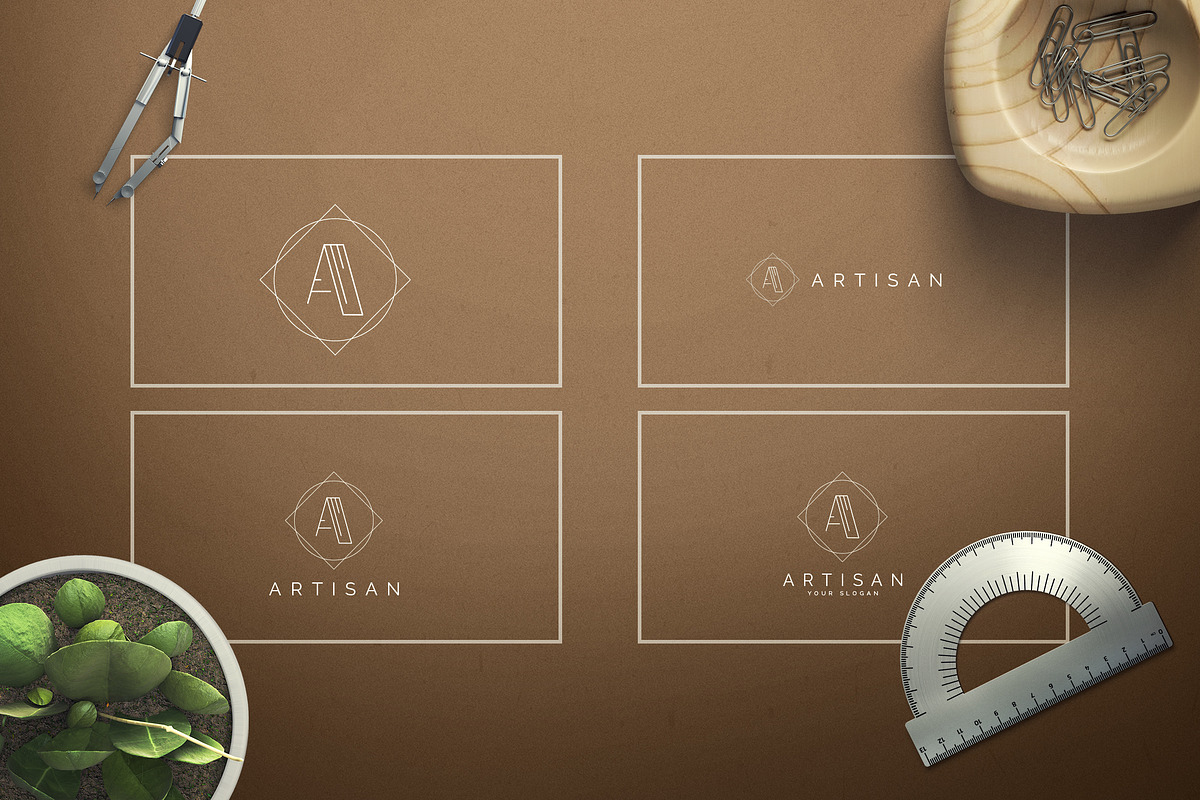 Geometric Letters and Logo Designs, a Branding & Logo Template by VP Fonts (Photo 2 of 28)