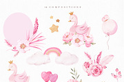 Watercolor Baby Princess Swan, an Animal Illustration by nathalieclaire (Thumbnail 7 of 14)