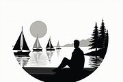 Mindful Lake Meditation Set, an Illustration by Designs_River (Thumbnail 8 of 9)