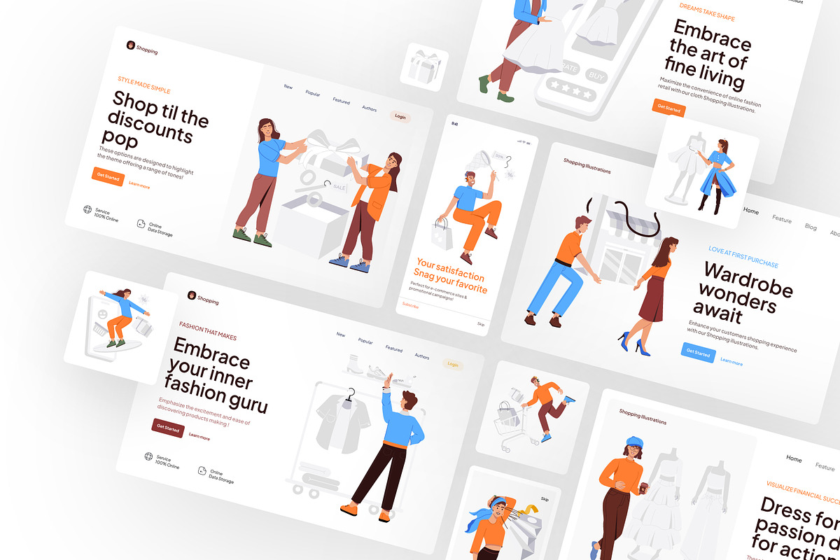 Shopping Vector Illustration Set, a Person Illustration by Vectors Market (Photo 7 of 8)
