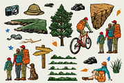 Retro Camping illustrations, an Animal Illustration by DGIM studio (Thumbnail 4 of 12)