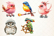 Cute Quirky Funny Birds Clipart, an Illustration by Dream Creation (Thumbnail 6 of 6)