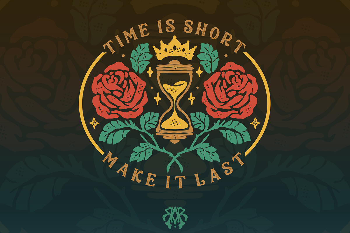 The Sand of Time And Rose, an Object Illustration by Krizvector Artwork Shop (Photo 1 of 3)