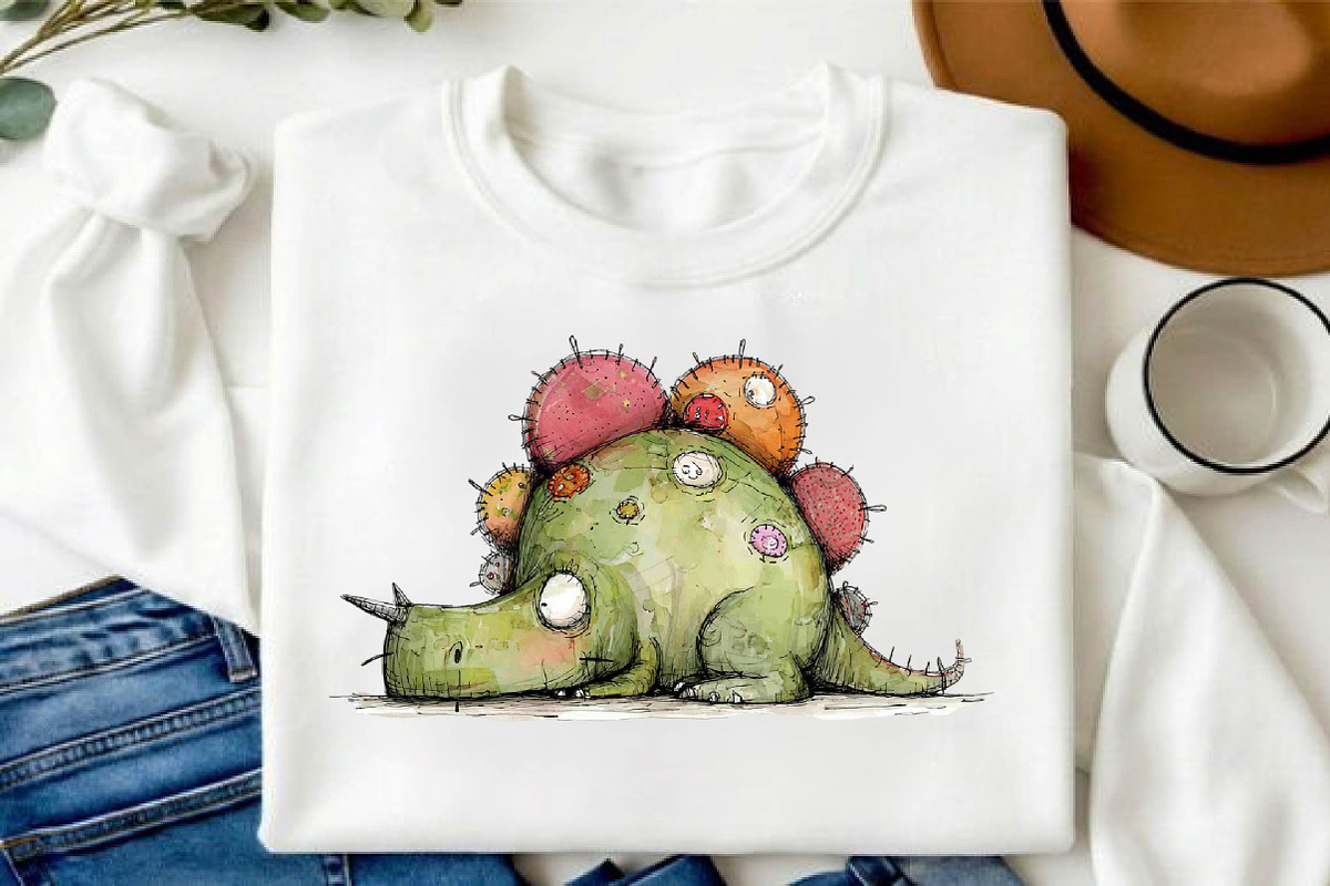 Whimsy Dino Clipart Set, an Animal Illustration by fashionaddict (Photo 6 of 7)
