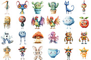 Quirky Bizarre Character Clipart, an Illustration by Sublimation Artist (Thumbnail 2 of 6)