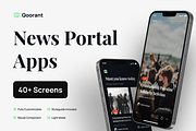 Qoorant - News Portal Mobile Apps, an UI Kit Template by pickolabstudio (Thumbnail 1 of 6)