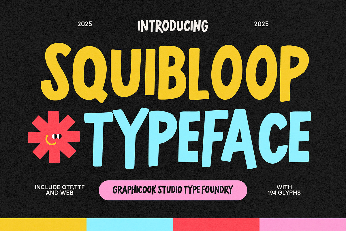 Squibloop, a Sans Serif Font by graphicook (Photo 1 of 10)