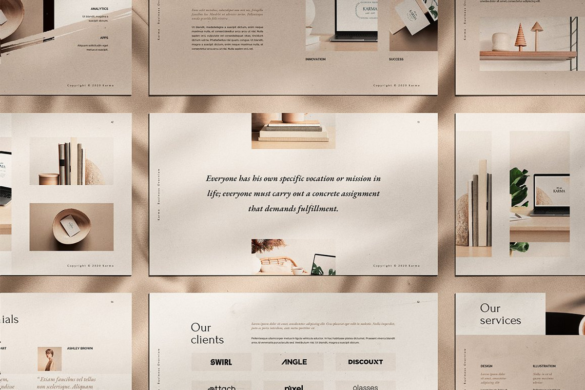 Karma Corporate Presentation, a Presentation Template by Blue Kite Creative (Photo 3 of 19)