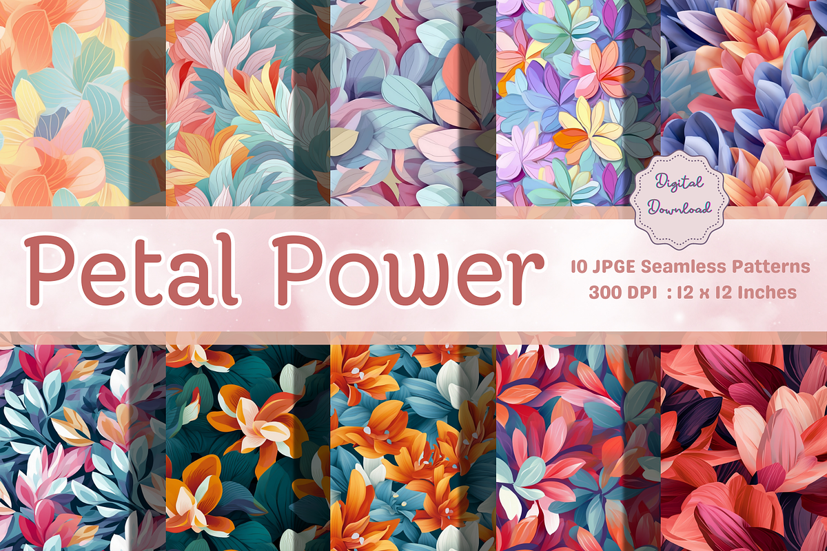 Petal Power Seamless Pattern, a Pattern Graphic by STUDIO CHOTI (Photo 1 of 5)