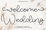Welcome Wedding, a Handwritten Font by InermediaSTUDIO (Thumbnail 1 of 8)