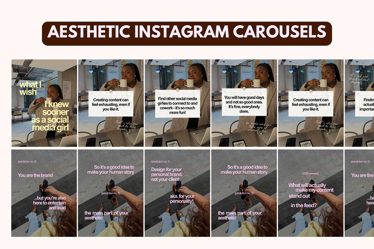 Aesthetic IG Carousel Templates, a Social Media Template by My Social Boutique (Photo 2 of 5)