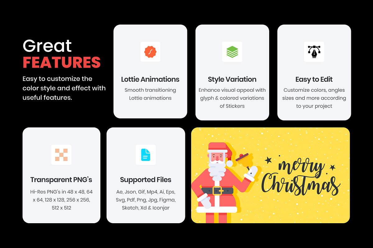 Animated Christmas Characters, a Duotone Icon by Prosymbols (Photo 2 of 11)
