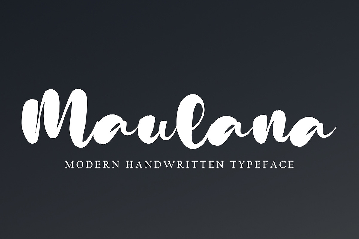 Maulana, a Handwritten Font by pineungtype (Photo 1 of 5)