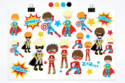 Superhero boys illustration pack, an Illustration by PrettyBundles (Thumbnail 2 of 5)
