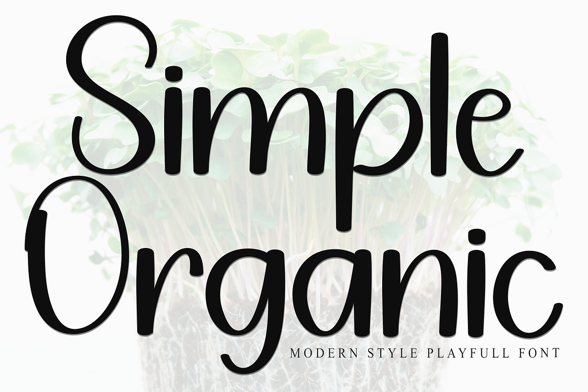 Simple Organic, a Sans Serif Font by FreshTypeINK (Photo 1 of 8)