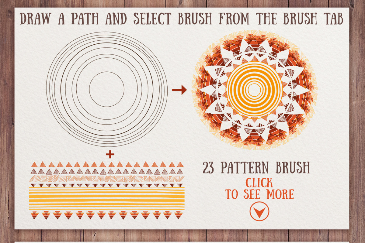1.Tribal patterns, brushes and cards, a Pattern Graphic by SwetTS (Photo 5 of 6)