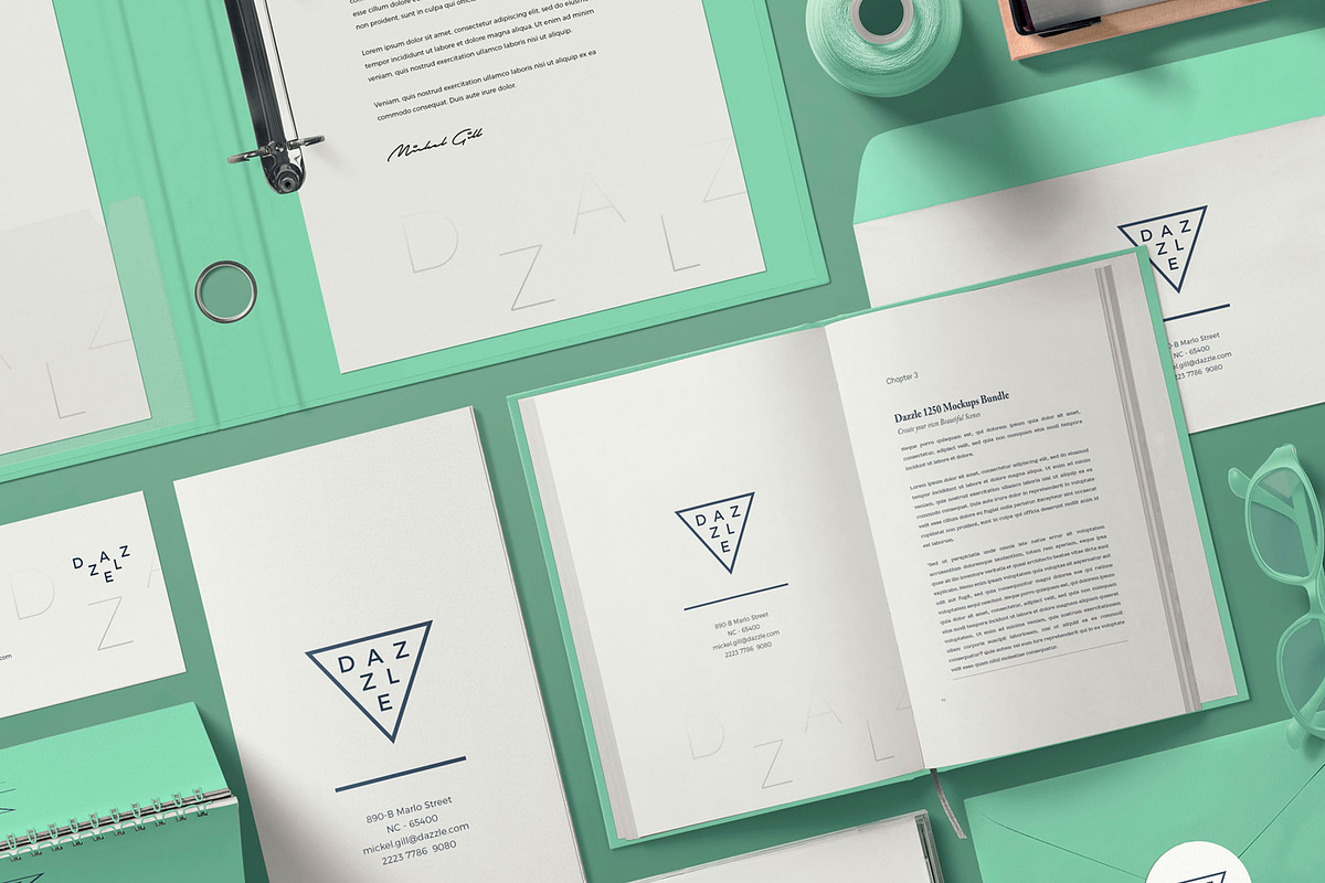 Stationery Branding Mockup Scenes, a Books & Magazine Mockup by ZippyPixels (Photo 4 of 4)