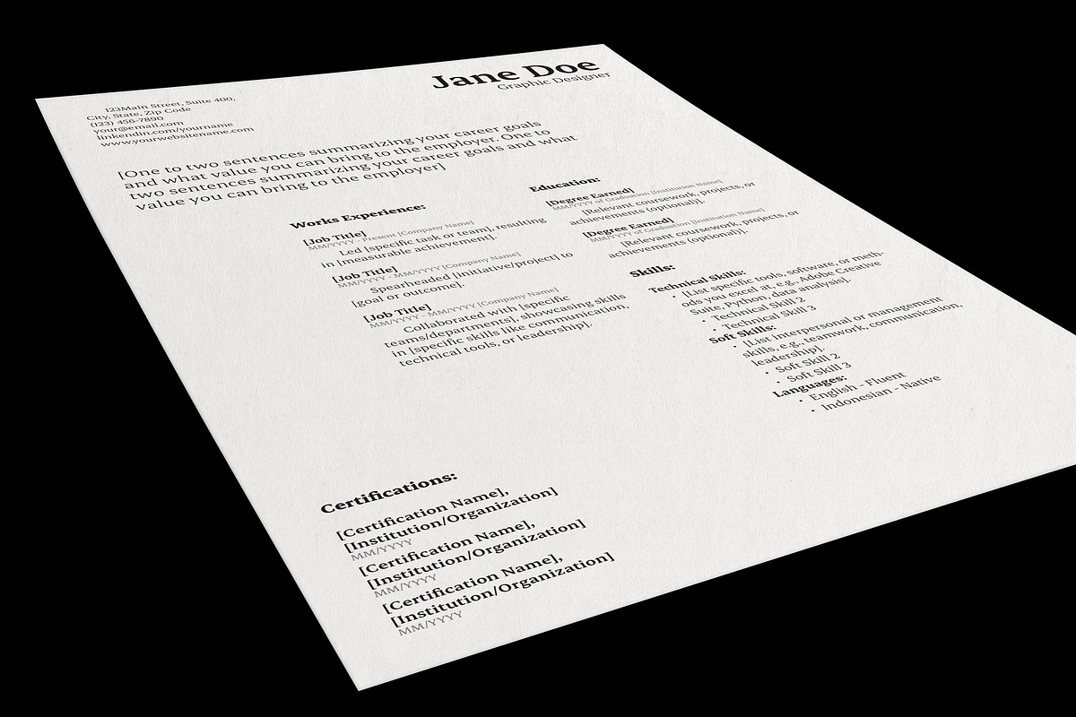 Resume & Cover Letter Template_02, a Resume Template by Akreatipe (Photo 4 of 4)