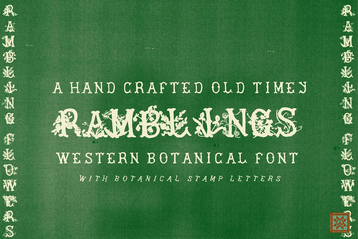 Ramblings Hand Crafted Western Font, a Serif Font by Madeline ODonoghue Design (Photo 2 of 8)