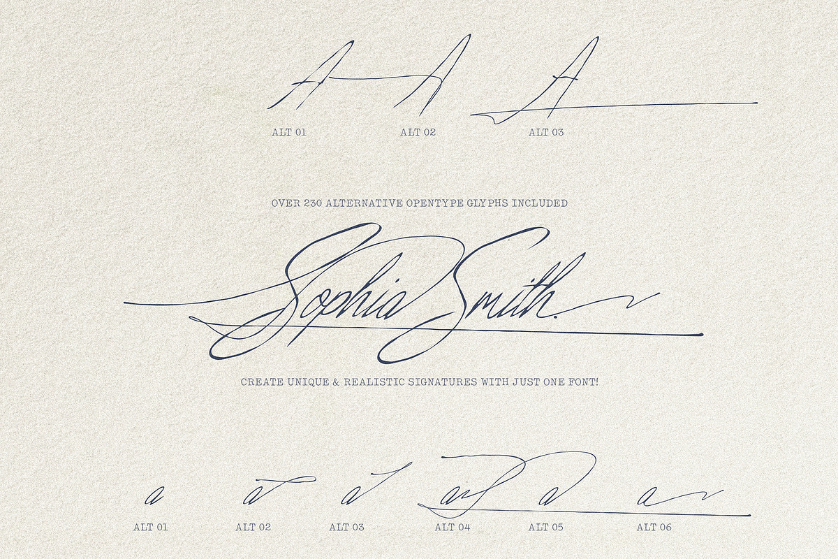 True Signature - Handwriting Script, a Script Font by AndrewPixelType (Photo 6 of 14)