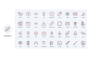 Electricity generator power icons, an Object Illustration by Lemberg Vector