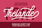 Thelande Script Vintage Free Sans, a Script Font by Maulana Creative (Thumbnail 1 of 9)