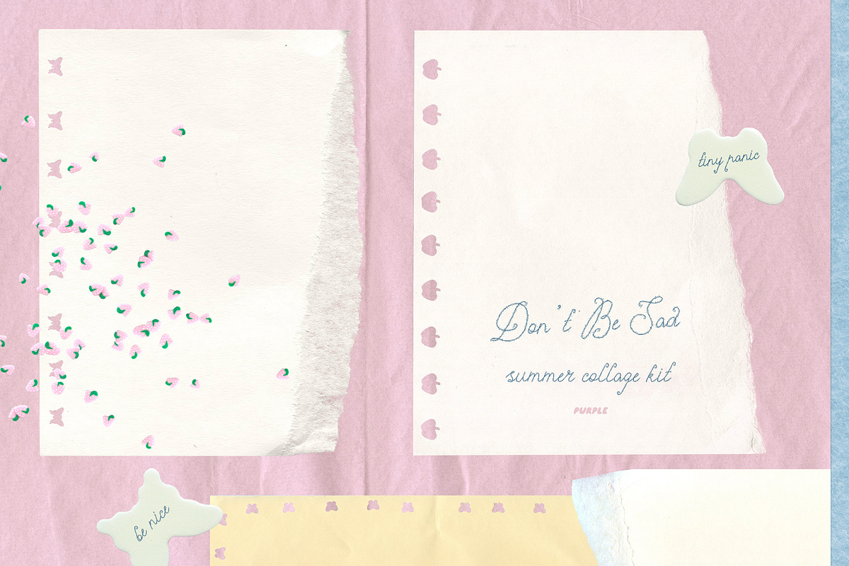 Don't be sad: Summer Collage Kit, an Object Graphic by Purple (Photo 10 of 14)