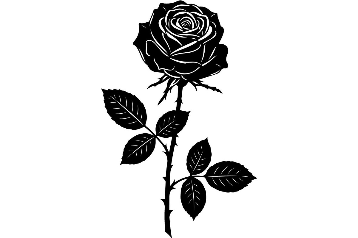 Rose Flower Silhouette Vector Bundle, an Illustration by Designer_Momina (Photo 20 of 21)