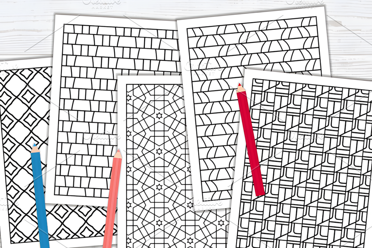 40 Peaceful Pattern Coloring Pages, a Pattern Graphic by Design Station (Photo 3 of 6)