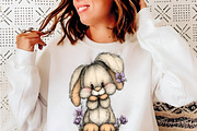Whimsical easter bunny clipart, an Illustration by SinaCreation (Thumbnail 2 of 7)