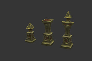 Low Poly Pillar Set