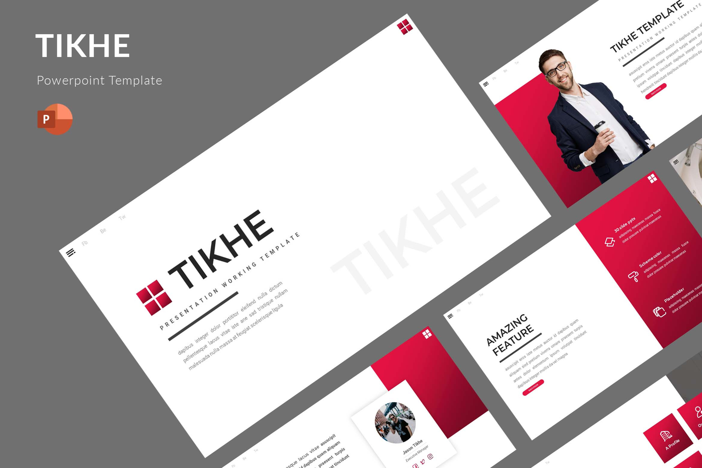 Tikhe - Powerpoint Template, a Presentation Template by AQR Studio